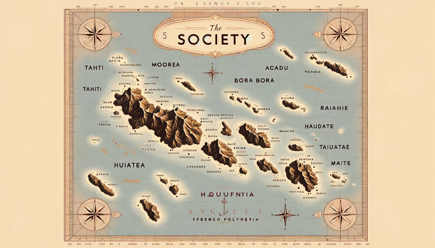 Carte Archipel de la Société Polynésie
